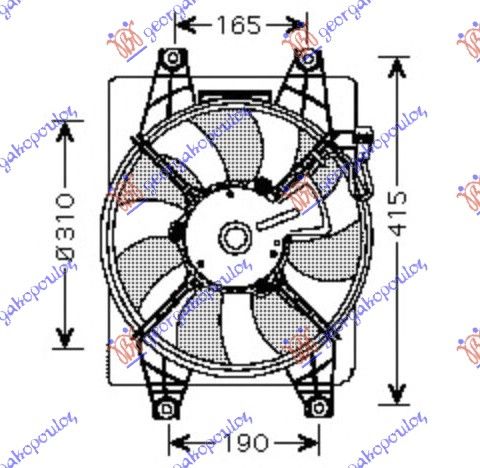 Ventilator klime komplet (BENZIN/DIZEL) (MAN/AUTO)