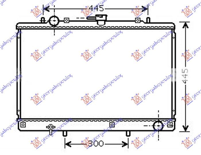 Hladnjak motora 2.5 t.d dizel +/- klima (375X603X27) (KOYO)
