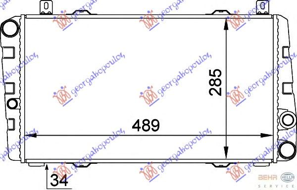 Hladnjak motora 1.3 + klima (49X28,5) (MAHLE BEHR)