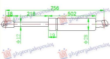 Amortizer gepeka (755L-970N)