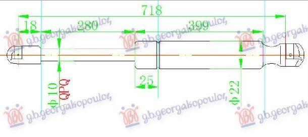 Amortizer gepeka (719L-870N)