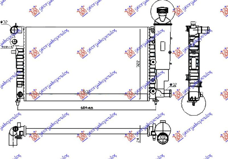 Hladnjak motora xn/xr rally (53X32)
