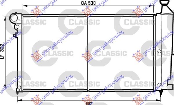 Hladnjak motora xn/xr (53X32) rally (VALEO CLASSIC)