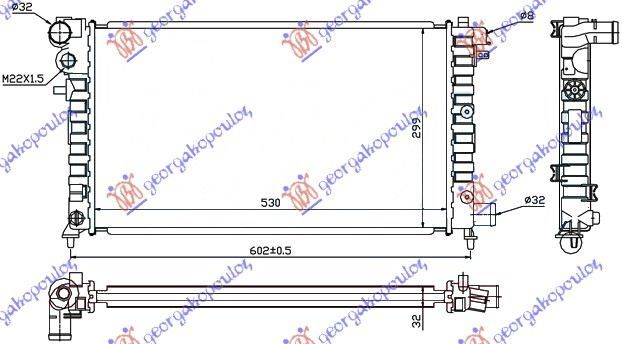 Hladnjak motora 1.5 dizel (53X29,7)