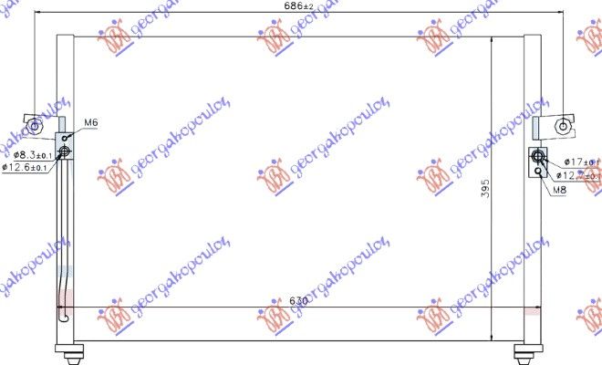 Hladnjak klime 2.4 benzin - 2.5 dsl (58,8×39,4×22)
