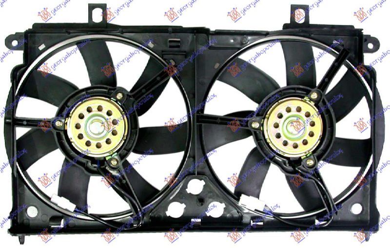 Ventilator hladnjaka (DUPLI) komplet (BENZIN/DIZEL) (+AC)