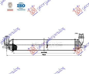Hladnjak interkulera 2.0 i 16v-2.0 dci (648X114X106)