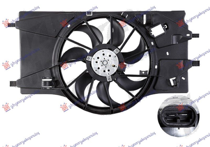 Ventilator hladnjaka komplet 1.5-2.0 dizel / 1.6-2.0 benzin