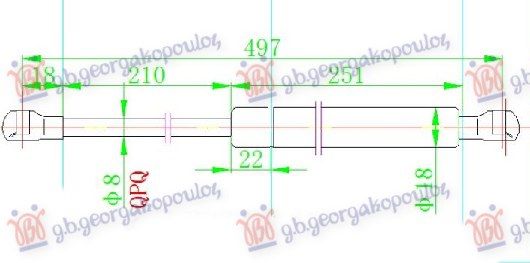 Amortizer gepeka (497L-590N)