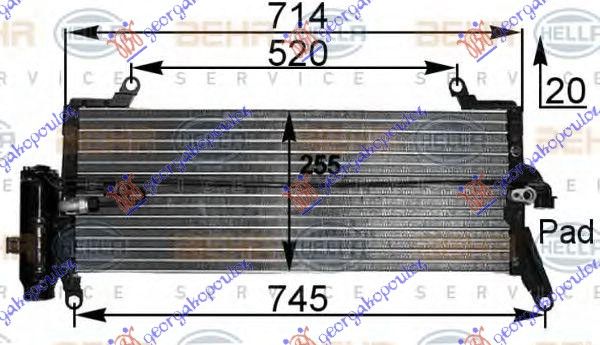 Hladnjak klime 1,1i-1,2i 8v-1,4i 16v (71,5×25)
