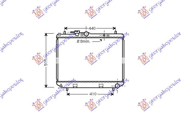 Hladnjak motora 1.3 cc 16v +/- klima -00 (42,5X57)