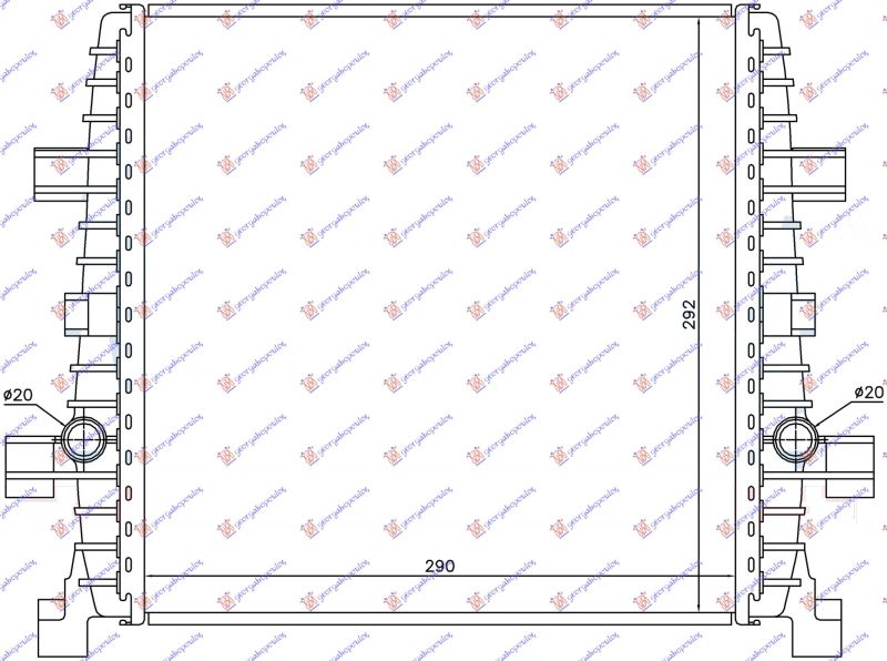 Hladnjak motora dodatni (3.0 TFSI AUTO) (29X29,2X2,5)