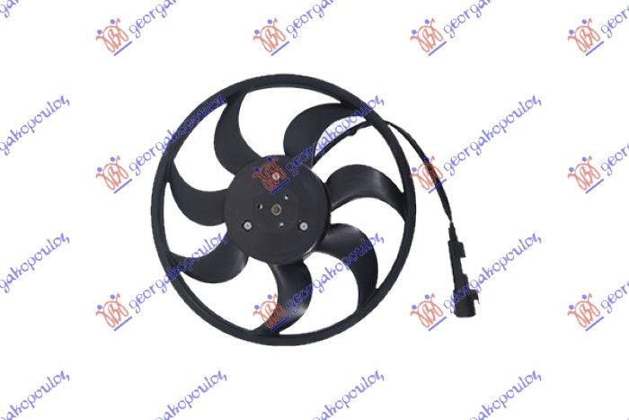 Ventilator hladnjaka (MOTOR + KUĆIŠTE) 3.6 fsi benzin - 3.0-4.2 tdi dizel (420 MM) (4 PINA)
