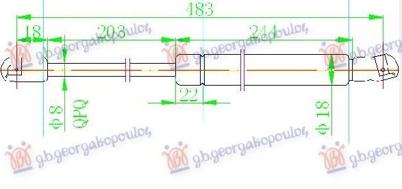 Amortizer haube (485L-170N)