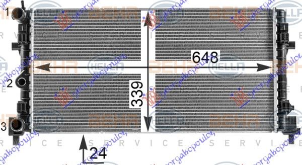 Hladnjak motora 1.2–1.6 12/16v – 1.2 tdi (65X34) (MAHLE BEHR)