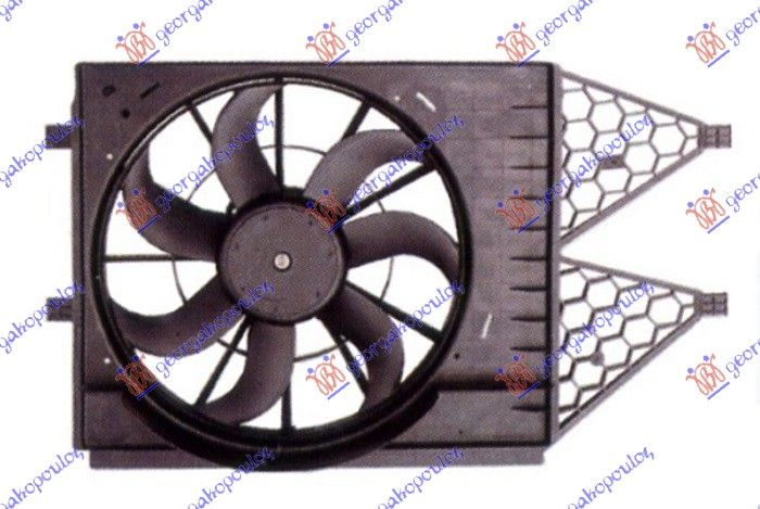 Ventilator hladnjaka komplet 1.2 tsi-1.6i 16v / 1.2 tdi-1.6 tdi