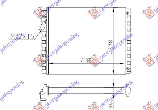 Hladnjak motora svi modeli ručni – klima (43X38)