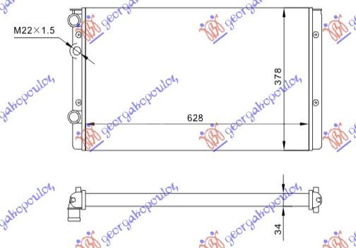 Hladnjak motora svi modeli ručni + klima (63X38)