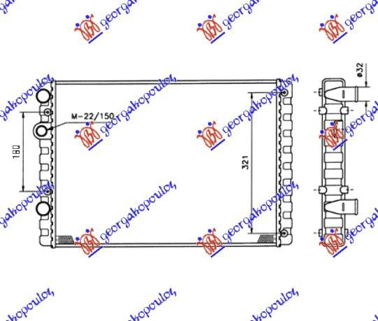 Hladnjak motora 1.4 fsi benzin – 1.7–1.9 dizel (51X38) (MAHLE BEHR)