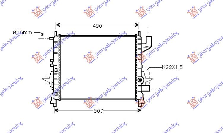 Hladnjak motora 1.1-1.2 i s klimom (43X39,5)