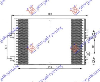 Hladnjak klime 1.5 cc dizel (50×34) 03-