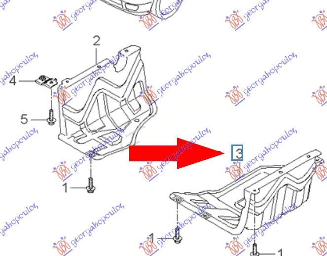 Zaštita motora  plastična (O)