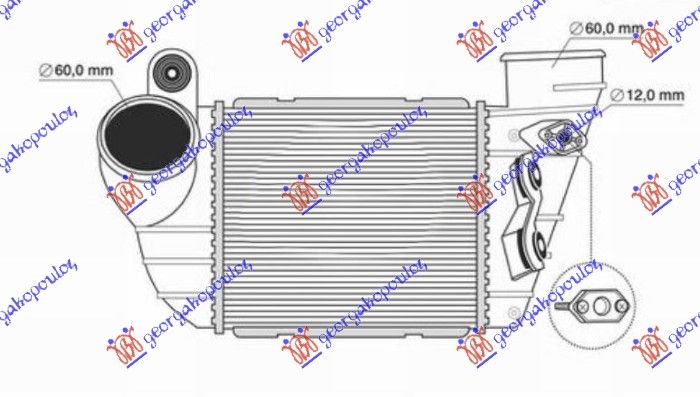 Hladnjak interkulera 1.8t benzin (183X161)