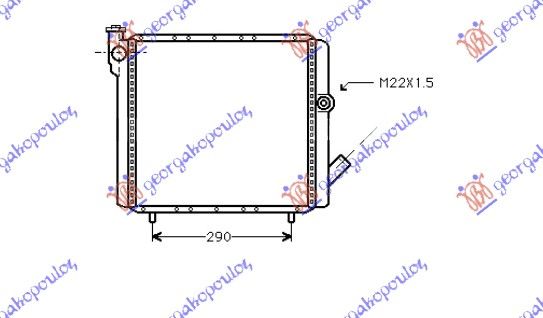 Hladnjak motora 1.6 dizel (39X39)