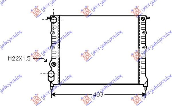 Hladnjak motora 1.2-1.4 cc bez klime (43X38)