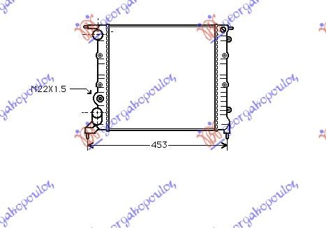 Hladnjak motora 1.2i 8v -klima (35X37.8X2.6)