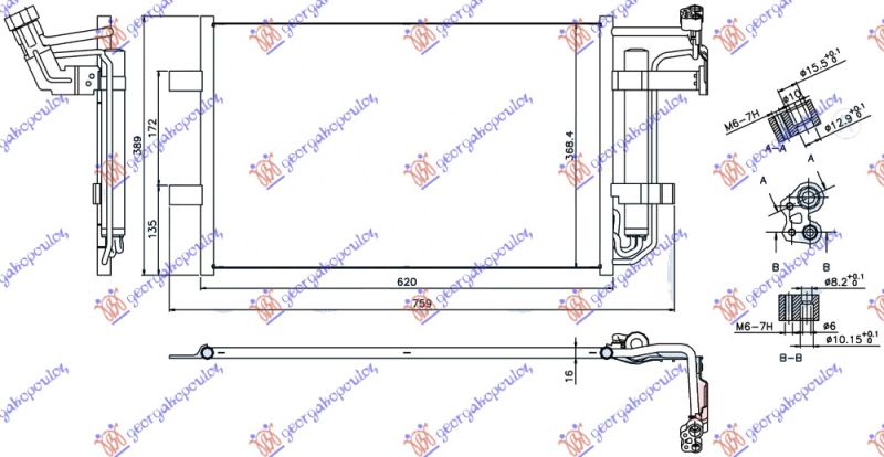 Hladnjak klime 1.8-2.0i 16v (58×35) 09-
