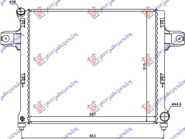 Hladnjak motora 3.0 crd dizel (590X515X37)