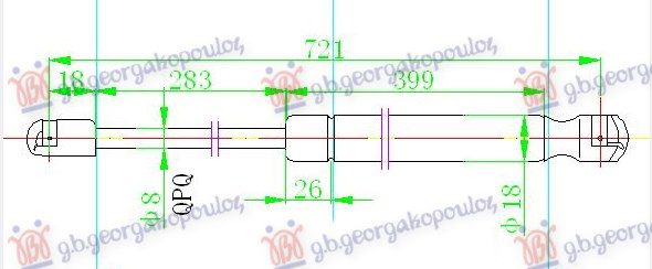 Amortizer  (HAUBA) (722L-180N)