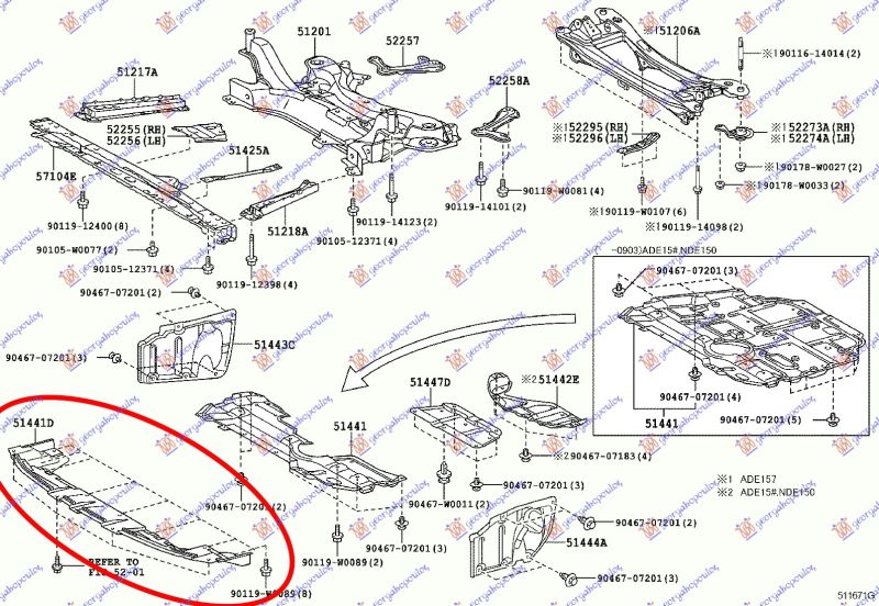 Zaštita motora ispod branika plastična