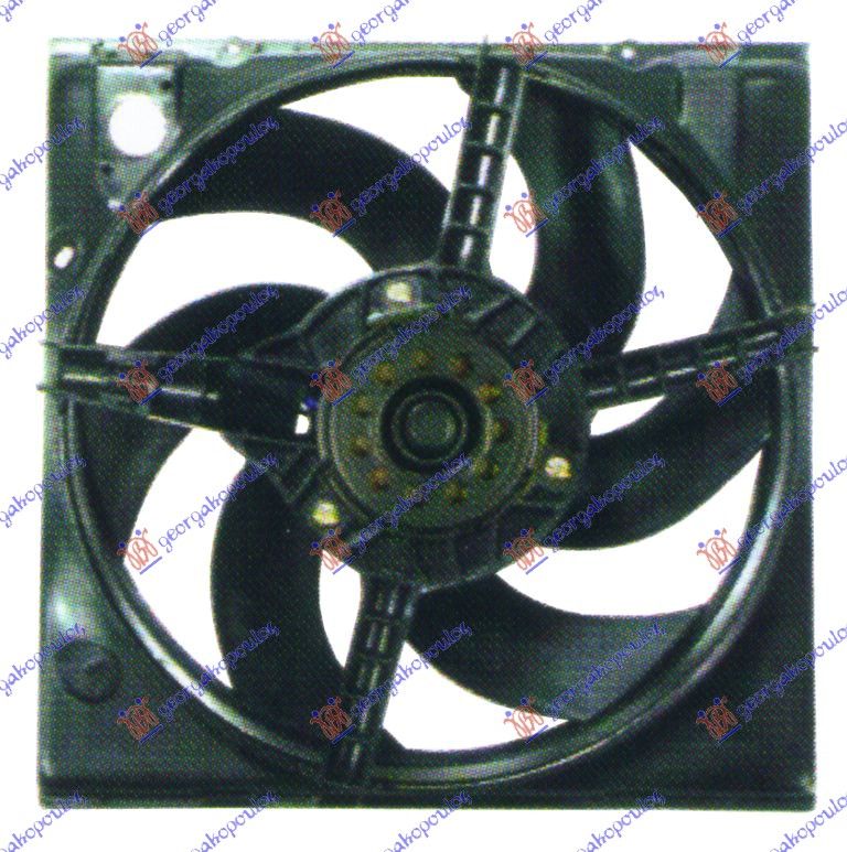 Ventilator hladnjaka komplet (BENZIN/DIZEL) (+AC) (38CM)