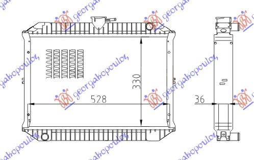 Hladnjak motora 1.5 benzin (33X54.5X36)