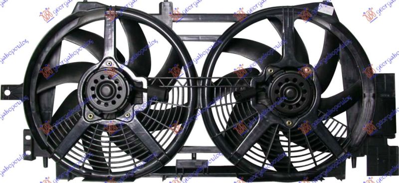 Ventilator hladnjaka komplet (+AC) benzin-dizel