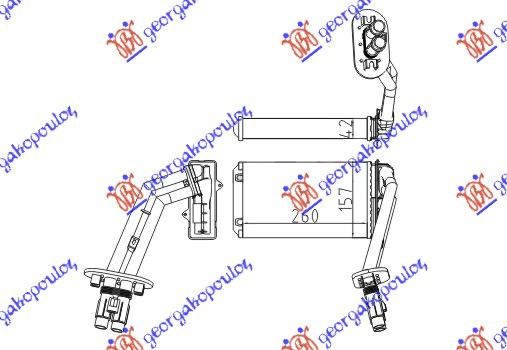Hladnjak kabine (M) (260X157X42) tip valeo