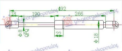 Amortizer gepek vrata karavan (500L-530N)