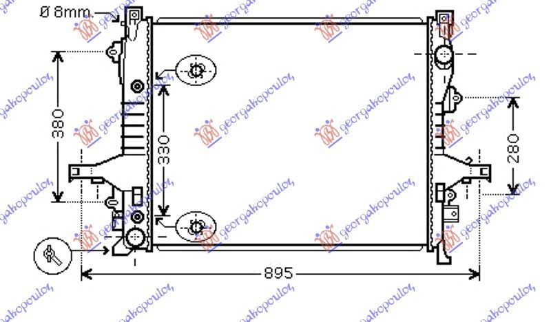 Hladnjak motora benzin - dizel manualni-automatik (620X530X32)