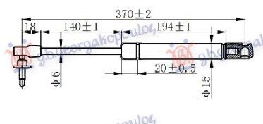 Amortizer gepek stakla (370L-120N)