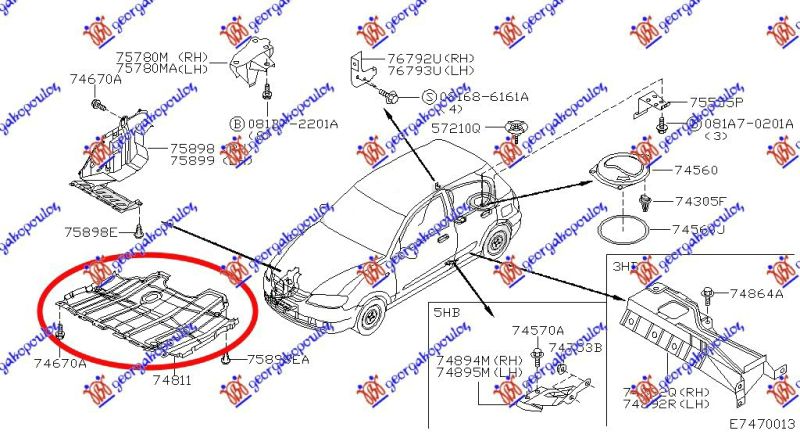 Zaštita ispod motora plastična (DIZEL)
