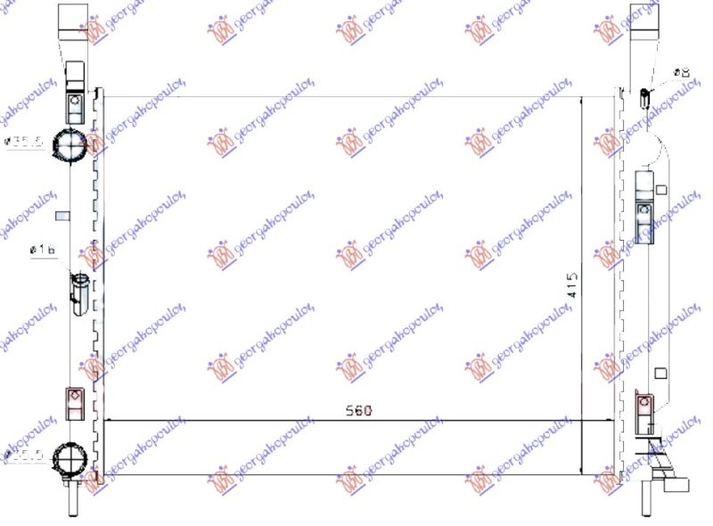 Hladnjak motora 1.6i 16v – 1.5 dci (56X41X23) (MAHLE BEHR)