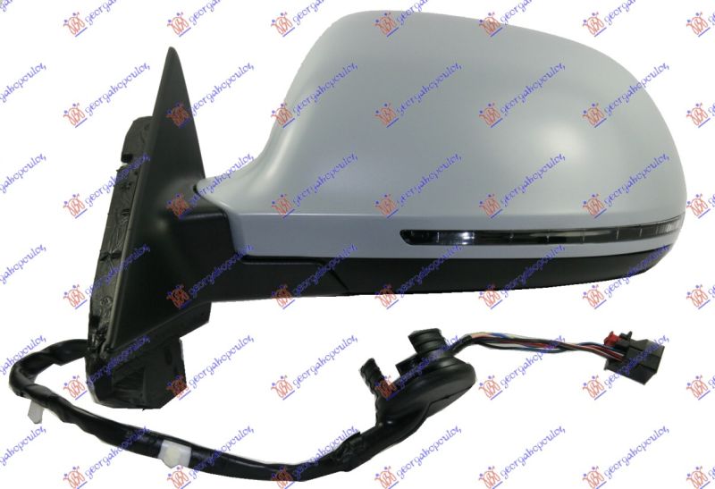 Električni grijani retrovizor grundiran (S ŽMIGAVCOM) 3d -10 (8 PIN) (A KVALITETA) (ASFERIČNO STAKLO)