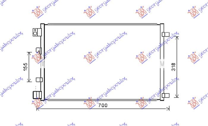 Kondenzator 1,5 dci (610X390X16) (VALEO)