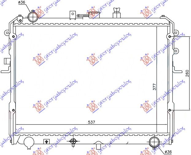 Hladnjak motora 2.200 dizel (34.8X56.9X32)
