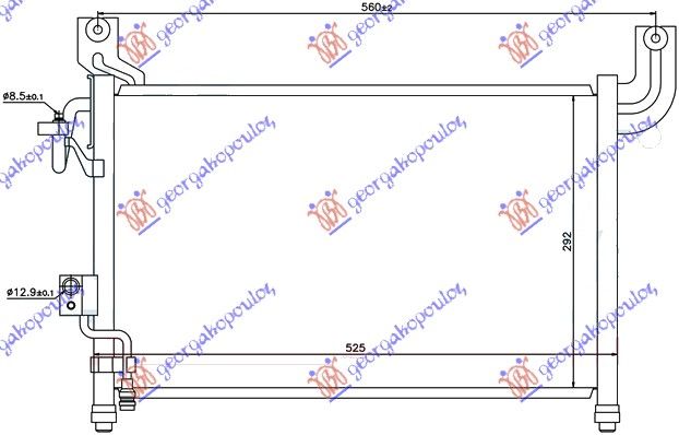 Hladnjak klime benzin-dizel (475×300×16)