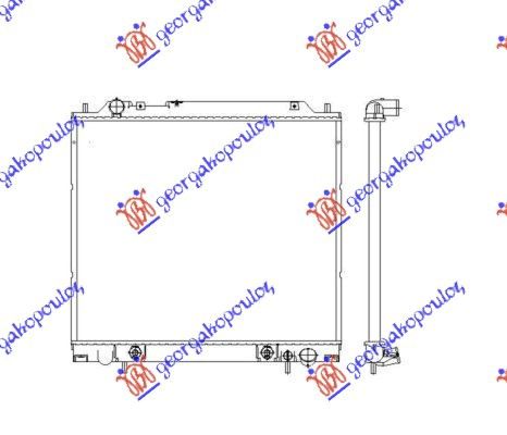 Hladnjak motora 2.4 benzin-2.5 td (50X59,5X27) k.k