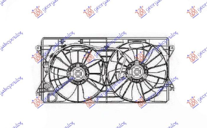 Ventilator hladnjaka komplet dvojni (300 MM / 285 MM) (2+2 PINA)