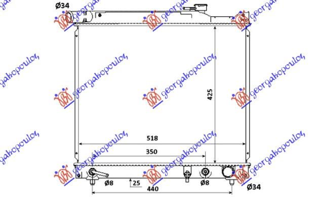 Hladnjak motora 2.0 tdi (42X52X25) automatik